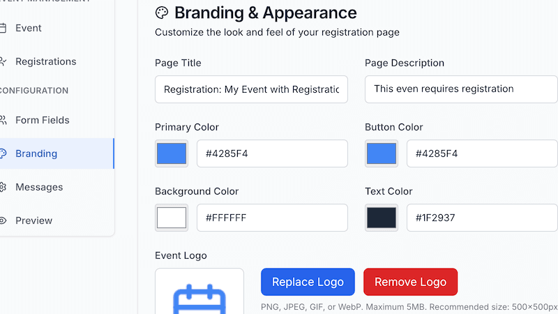 Custom Branding screenshot